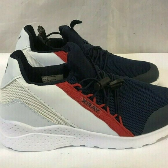 X-RAY Boys OZ Stretchable Red White Blue Sneakers - Picture 2 of 7